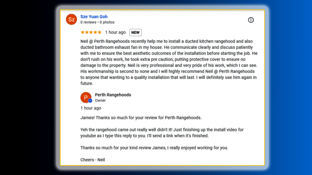 Google review landing page paul goh 5 star
