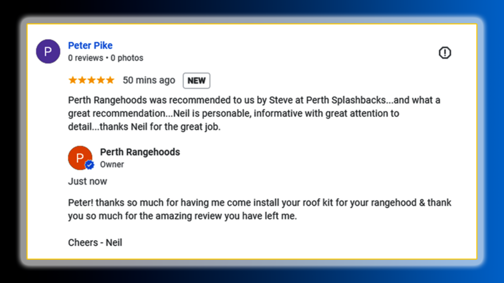 Google review landing page peter pike 5 star